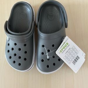 Boys Kids Crocs Crocband II Smoke Gray JUNIOR AND CHILD SIZES C10/C11